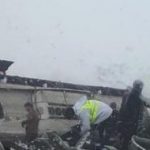 واژگونی اتوبوس تهران ـ کرمانشاه در کیلومتر ۴۰ اتوبان ساوه- همدان