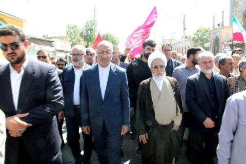 تشییع باشکوه پیکر مطهر شهیدان محمدی و جعفری